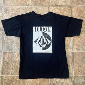 Volcom Black Stone Logo Since 1991 Graphic Tee T-Shirt Size M - GUC